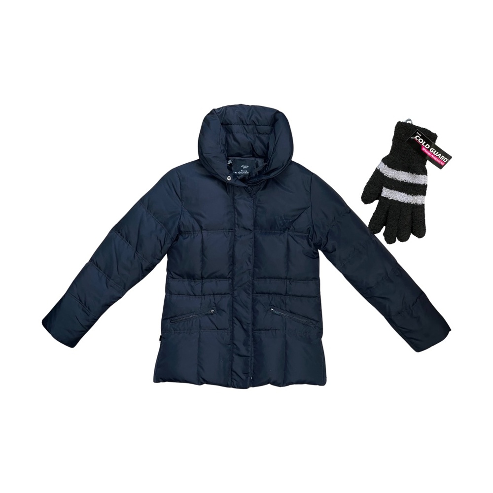 F/Q Designed in Denmark Women's Black Down Feather Puffer Coat Winter Jacket (S)